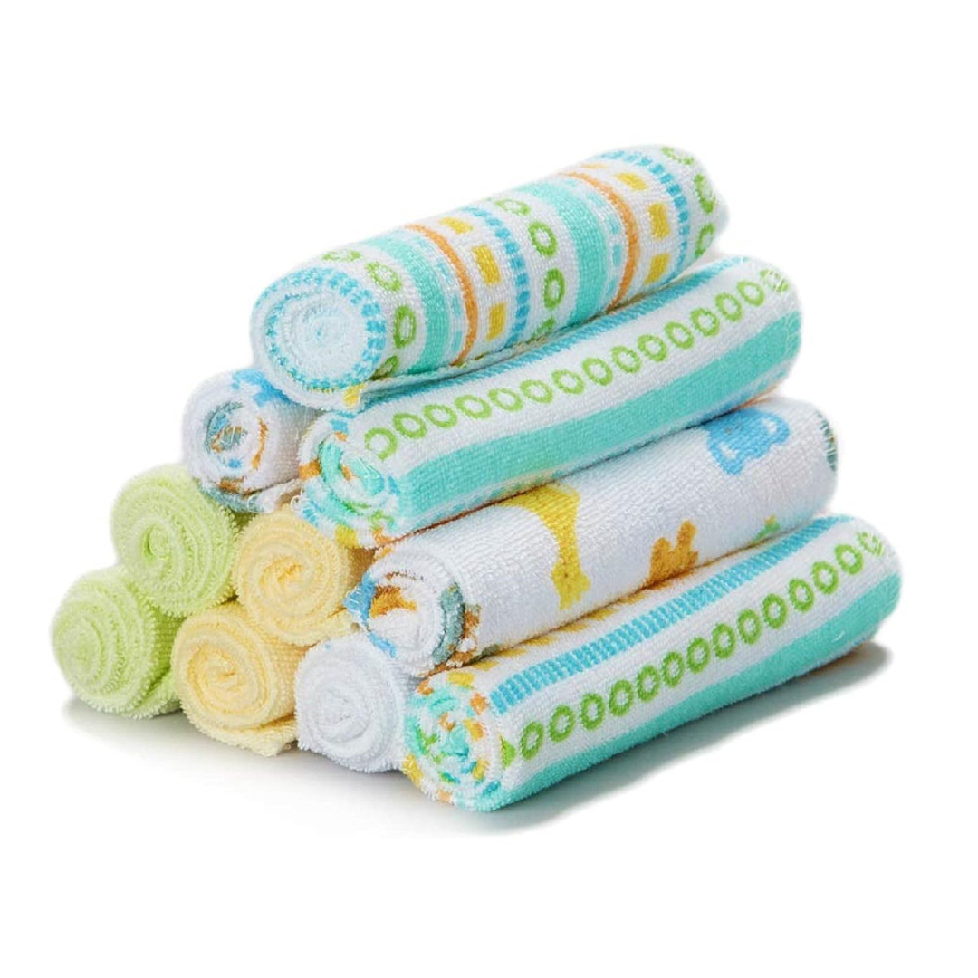 10-Pack Spasilk Baby Washcloth Wipes Set