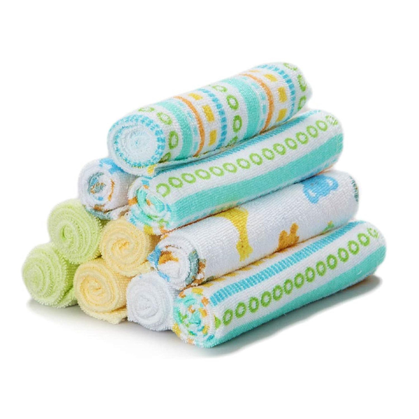 10-Pack Spasilk Baby Washcloth Wipes Set