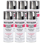 6-Pack 2oz Rust-Oleum Stops Rust Bright Coat Metallic Spray Paint