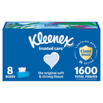 16 Boxes Of Kleenex Trusted Care Facial Tissues, 1600 Total Tissues