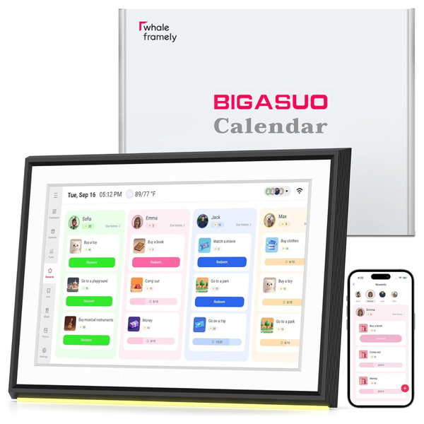 Bigasuo 10.1" Touch Display Smart Digital Calendar & Planner