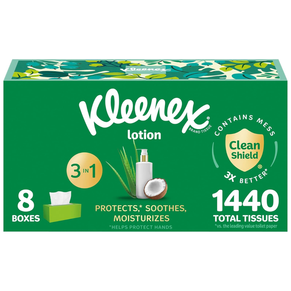 1440-Count Kleenex Lotion Facial Tissues With Coconut Oil (3-Ply)