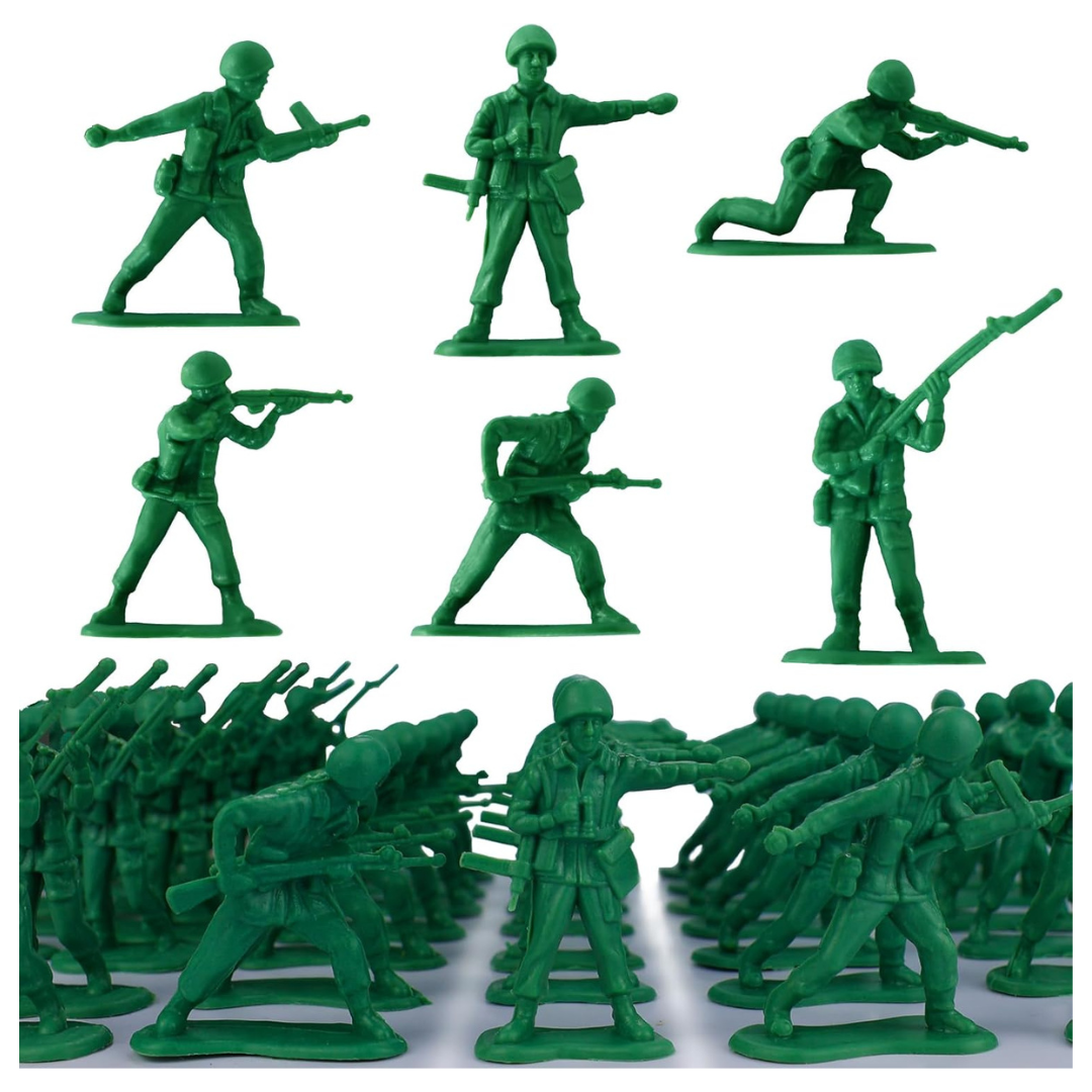 50-Count HAPTIME Plastic Green Army Men Toy Figures