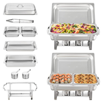 2-Pack 8 Qt Chafing Dish Buffet Set