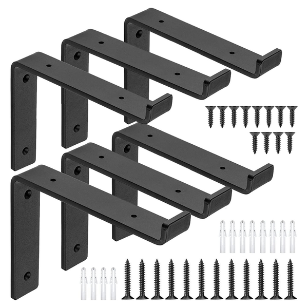6-Pack Shelf Bracket 8" Heavy Duty (7.25" x 4" x 1.5")