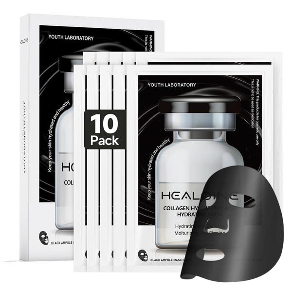 10-Pack Deep Collagen Face Mask With Hyaluronic Acid