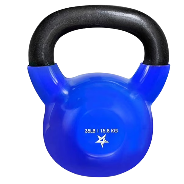 35LB Yes4All Vinyl Coated Cast Iron Strength Training Kettlebell