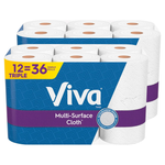 12 Triple Rolls Of Viva Multi-Surface Cloth Paper Towels