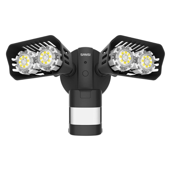 Sansi 18-Watt White Motion Activated Outdoor Integrated LED Flood Light