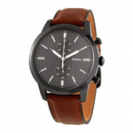 Fossil Men's Townsman Quartz Stainless Steel and Leather Chronograph Watch