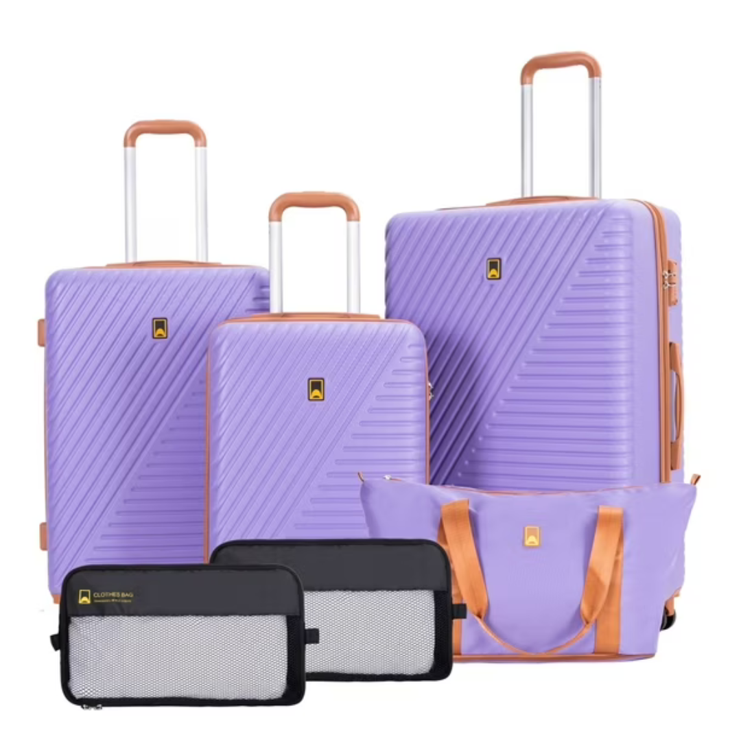 6-Piece Landisun Hardshell ABS Suitcase Luggage Set