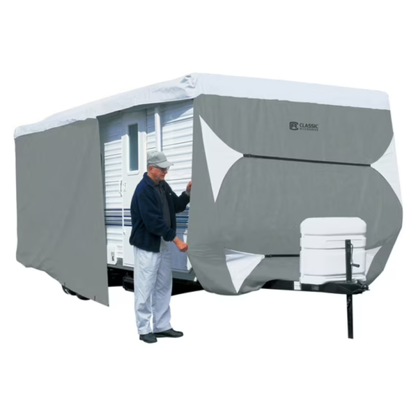Classic Accessories Over Drive Polypro 3 Deluxe Travel Trailer Cover (Gray)