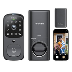 3-In-1 WiFi 2K HD Video Smart Fingerprint Keypad Door Lock W/ Doorbell