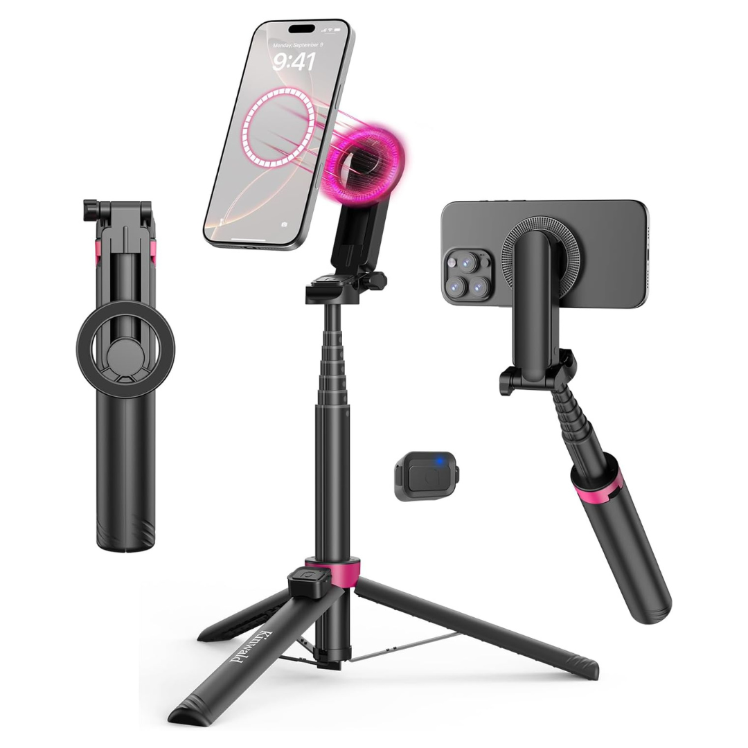 57" Strong Magnetic Phone Tripod Stand With Remote