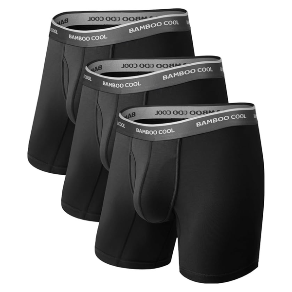 3-Pack Men's Comfort Fit Ultra-Soft Breathable Boxer Briefs