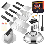 19-Pieces Griddle Accessories With Burger Press