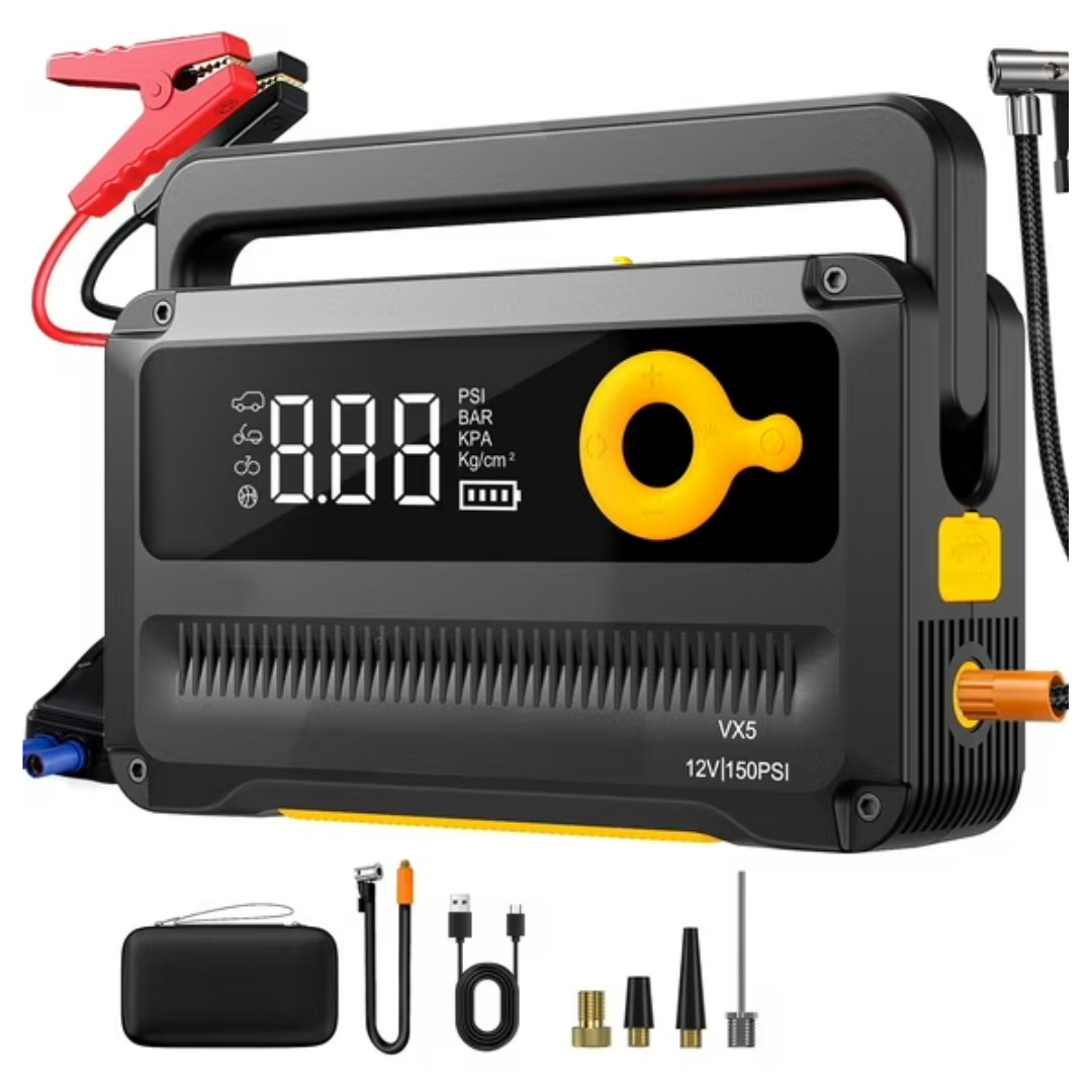 6000A Jump Starter With 150PSI Digital Tire Inflator
