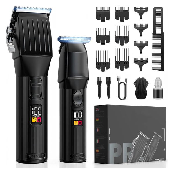 Solati Cordless Rechargeable Hair Clipper & Trimmer Set W/Accessories