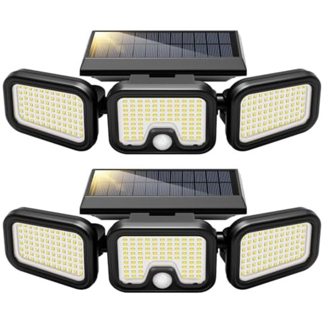 2-Pack Vivohome 256 LED 2500LM Motion Sensor Solar Lights