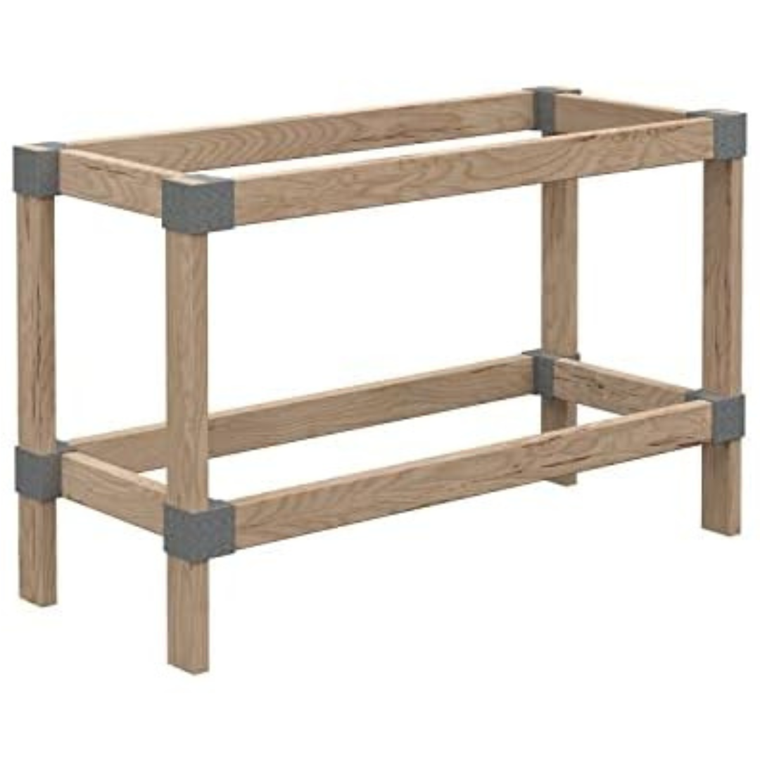 2 x 4FT Heavyweight DIY Workbench Kit With Heavy-Duty Plastic Brackets