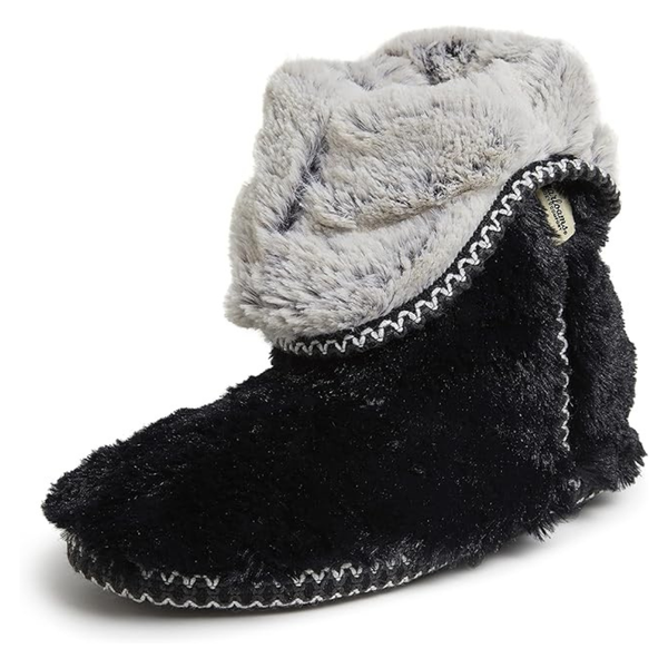 Womens Beth Furry Foldover Boot Slipper