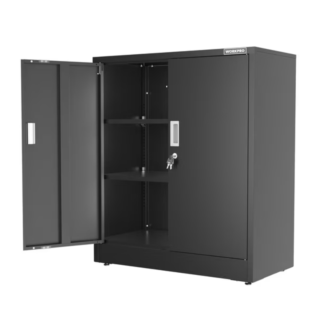 37" Workpro Black Small Industrial Metal Storage Cabinet
