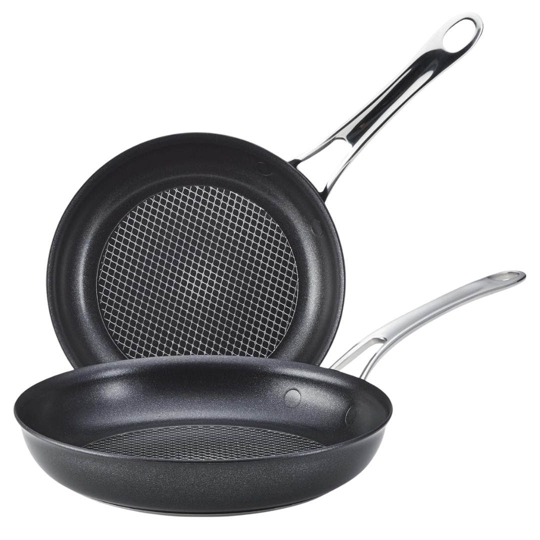 Anolon 8.25" & 10" X Aluminum Nonstick Frying Pan Set (Dark Gray)