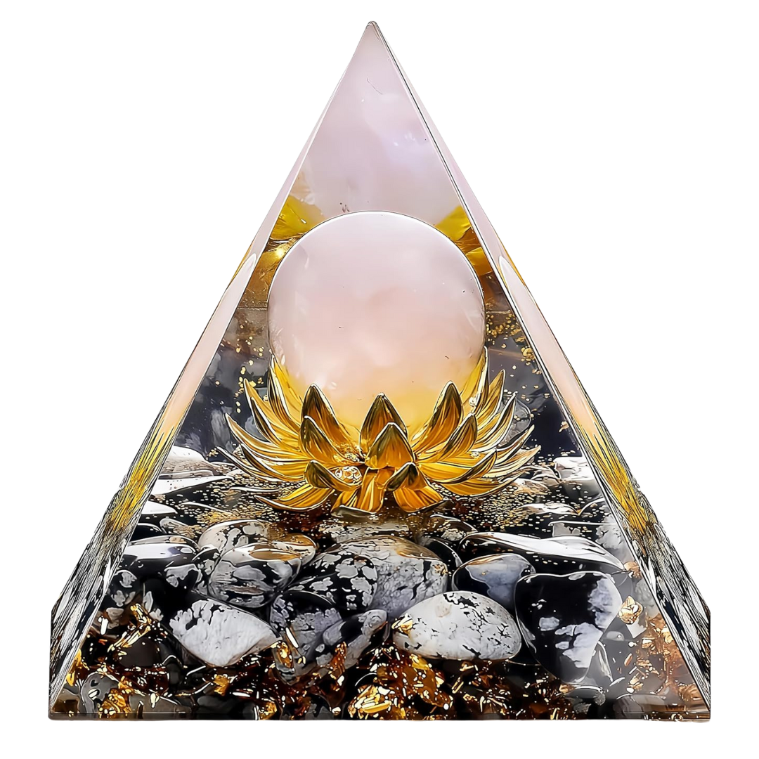 Reiki Meditation Flower Orgone Pyramid For Positive Energy