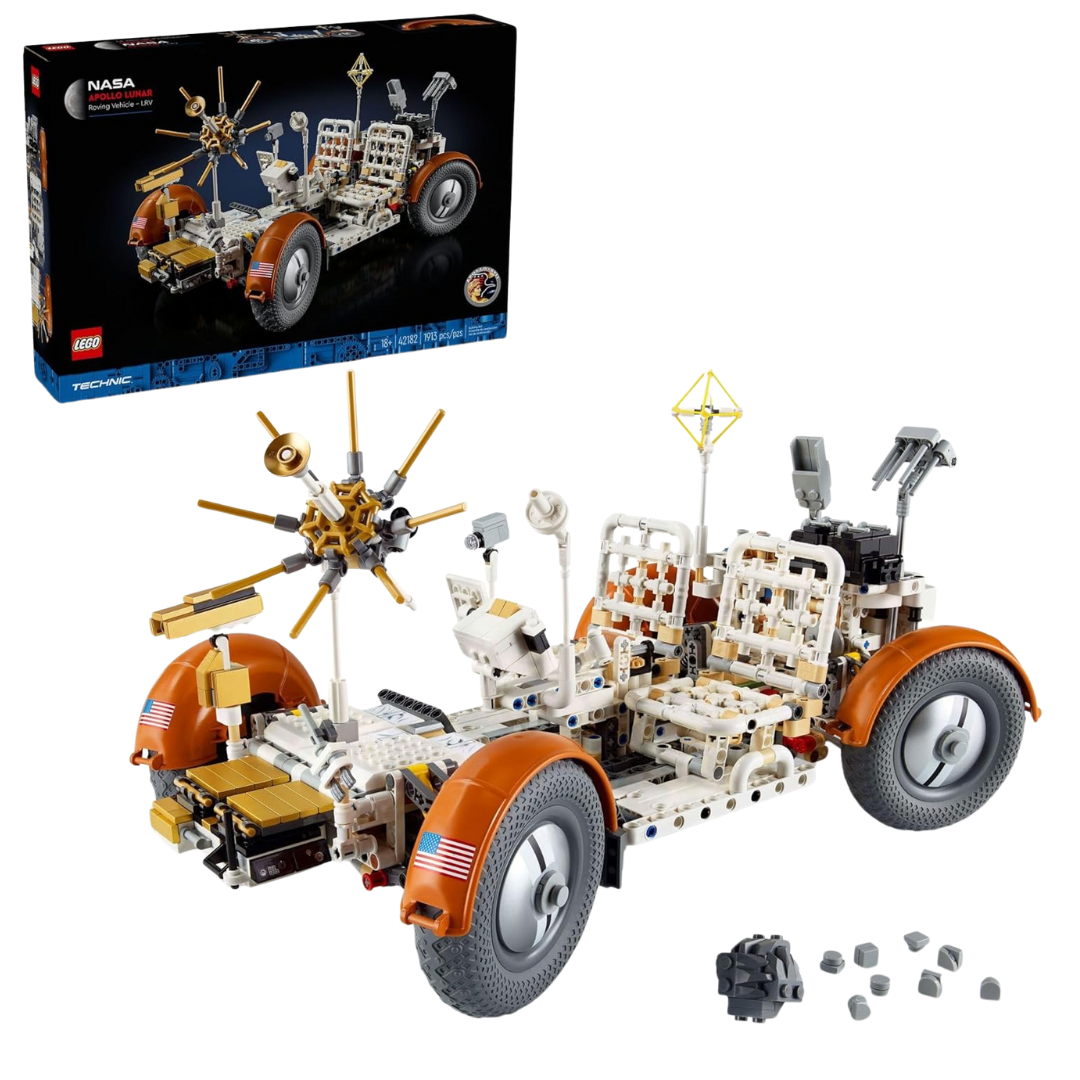 1913-Piece LEGO Technic NASA Apollo Lunar Roving Vehicle LRV (42182)