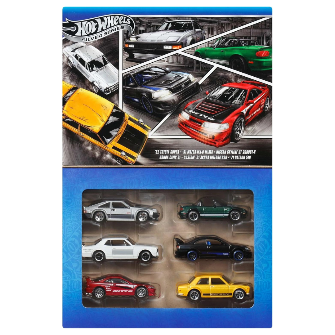 Set of 6 Hot Wheels 1:64 Scale Die-Cast Toy Cars