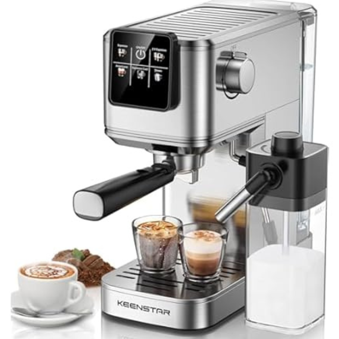 Espresso 20Bar Hot & Iced Coffee Machine with Milk Tank