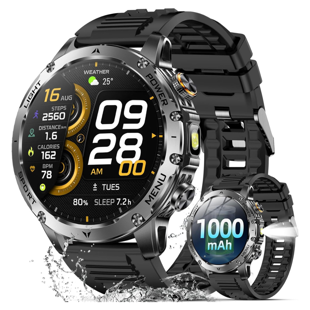 Men's Military Smart Watch (Calls & Fitness Tracker)