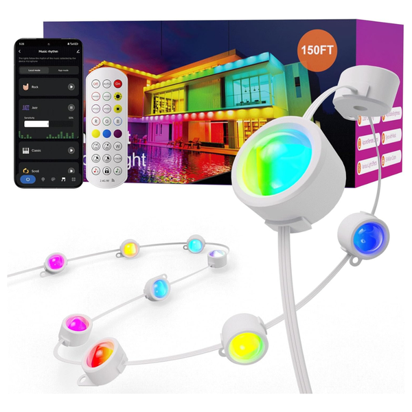 150FT Fitop Waterproof Permanent Outdoor LED Lights