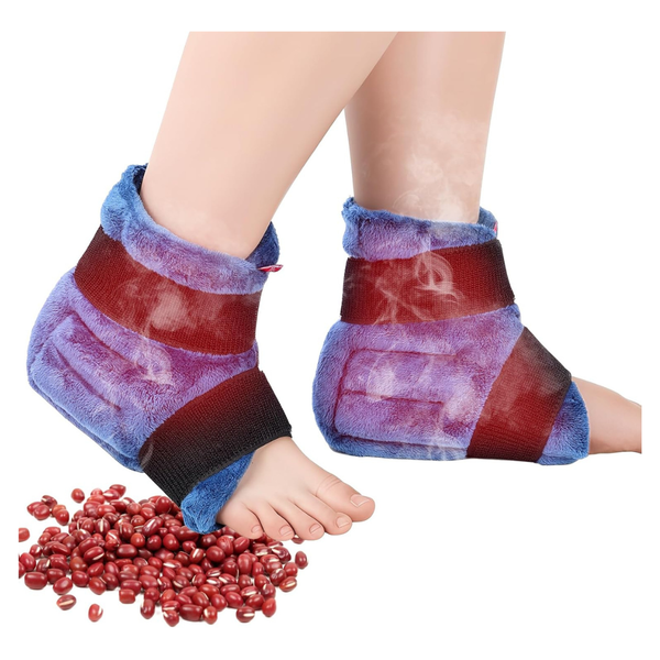 2-Pack Ankle Foot Warmers Feet Heating Pads Microwavable Heated Slippers