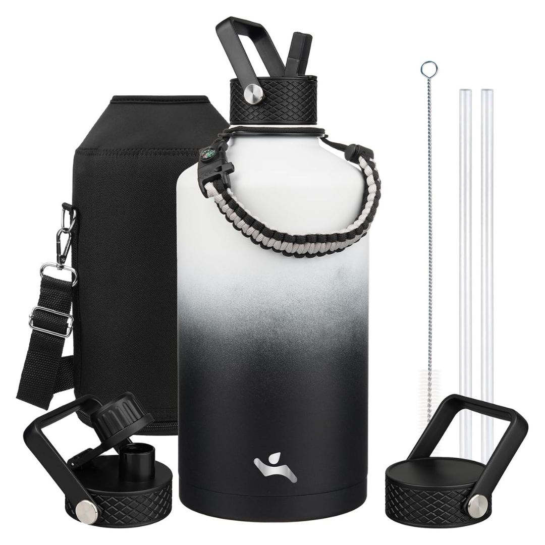 128-Oz Konokyo Gallon Insulated Water Bottle With Straw