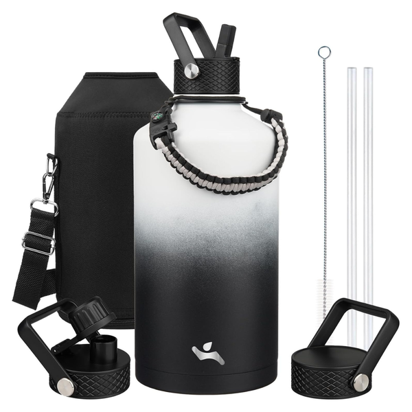 128-Oz Konokyo Gallon Insulated Water Bottle With Straw