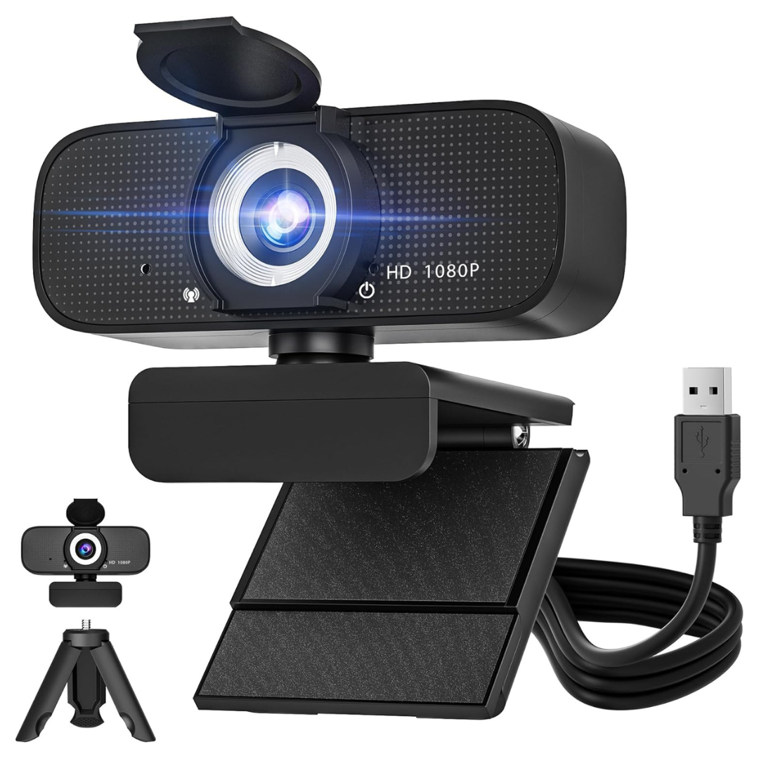 1080P HD Webcam With Auto Focus & Noise Cancelling Mic