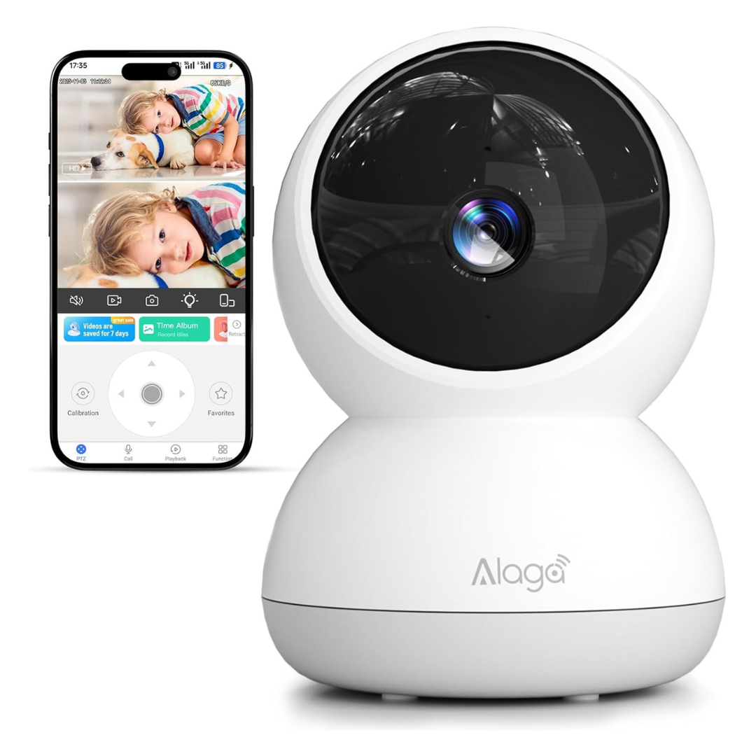 3K HD Indoor Security Camera With 360º Pan/Tilt & Night Vision