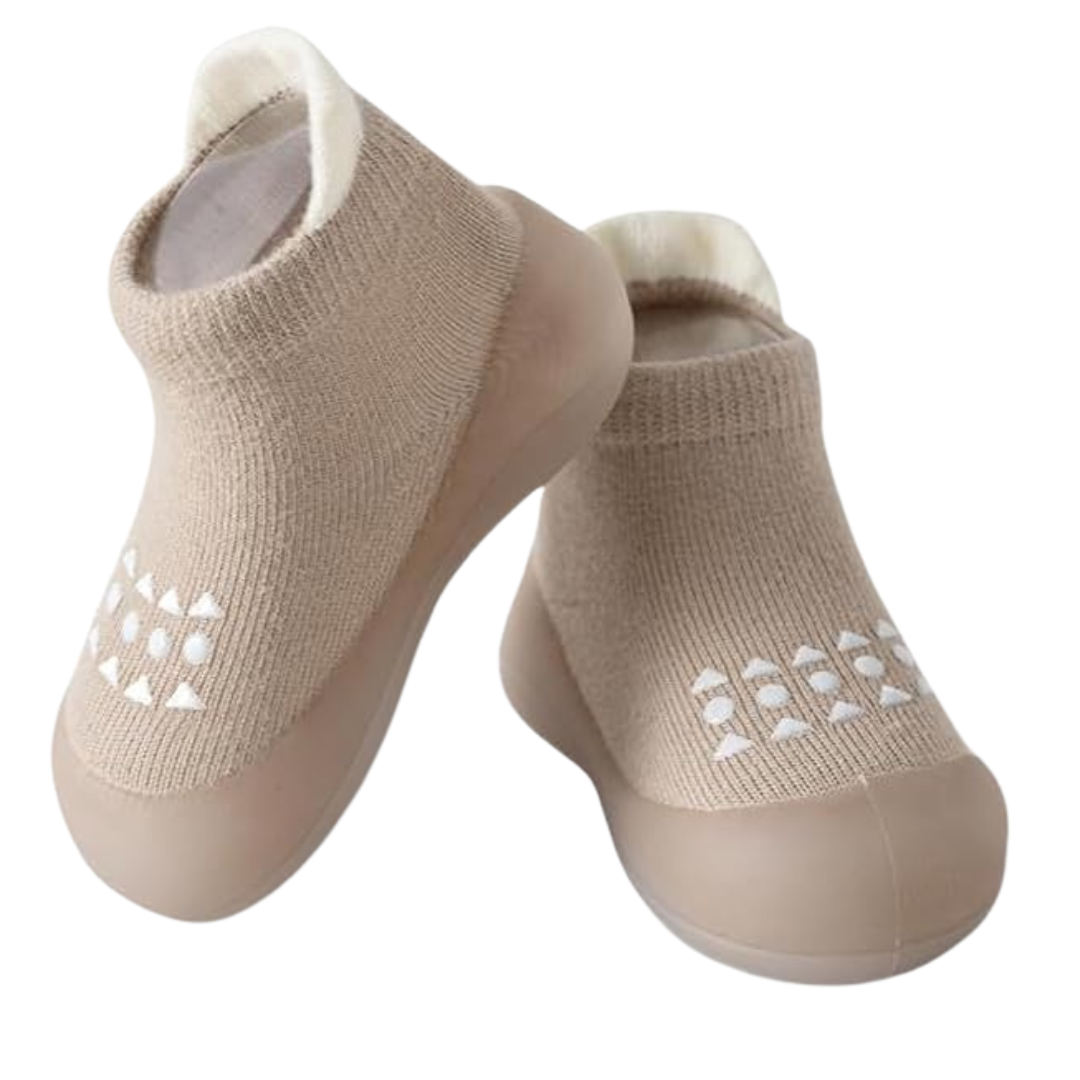 Infant Non-Slip Sock Sneakers (Brown)