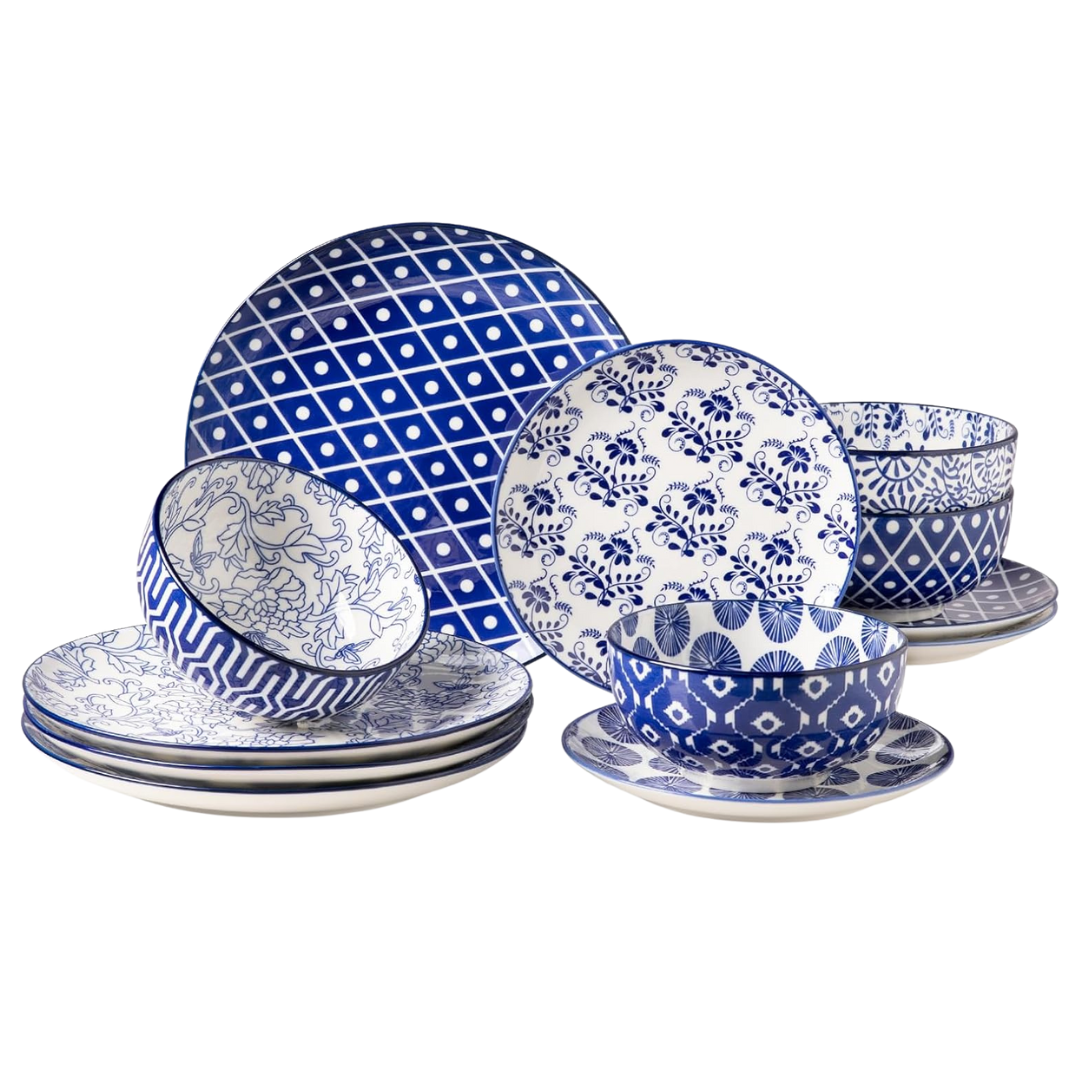 12 Piece Handmade Ceramic Dinnerware Sets