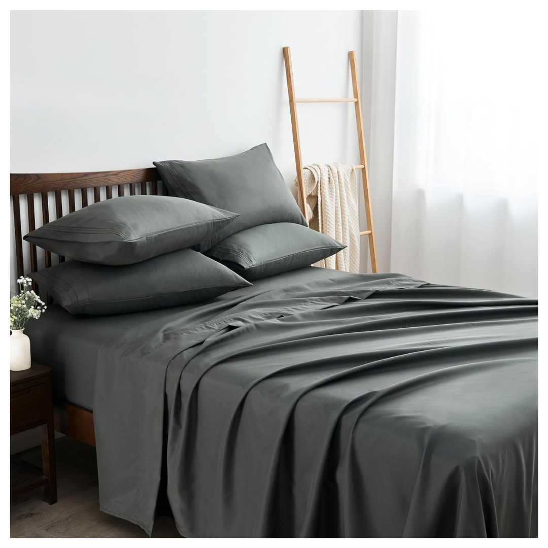 6 Pcs Luxury Hotel Cooling Bed Sheet With 4 Pillowcases