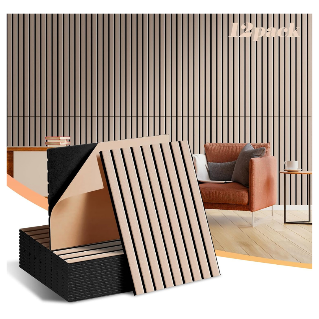 12-Pack 16"x 12" x 0.4" Large Acoustical Wall Panels