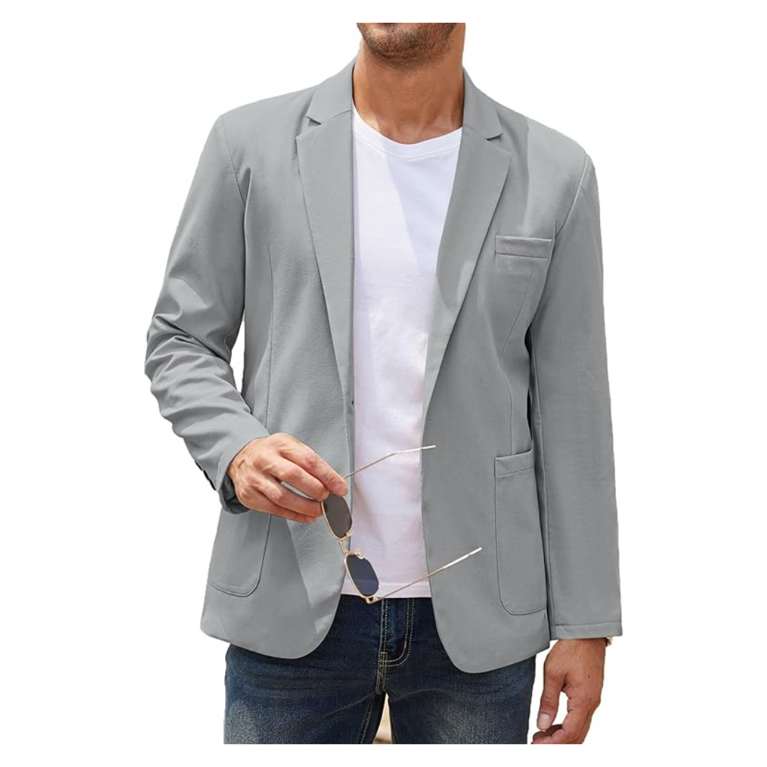 COOFANDY Men's Regular Fit Linen Blazer