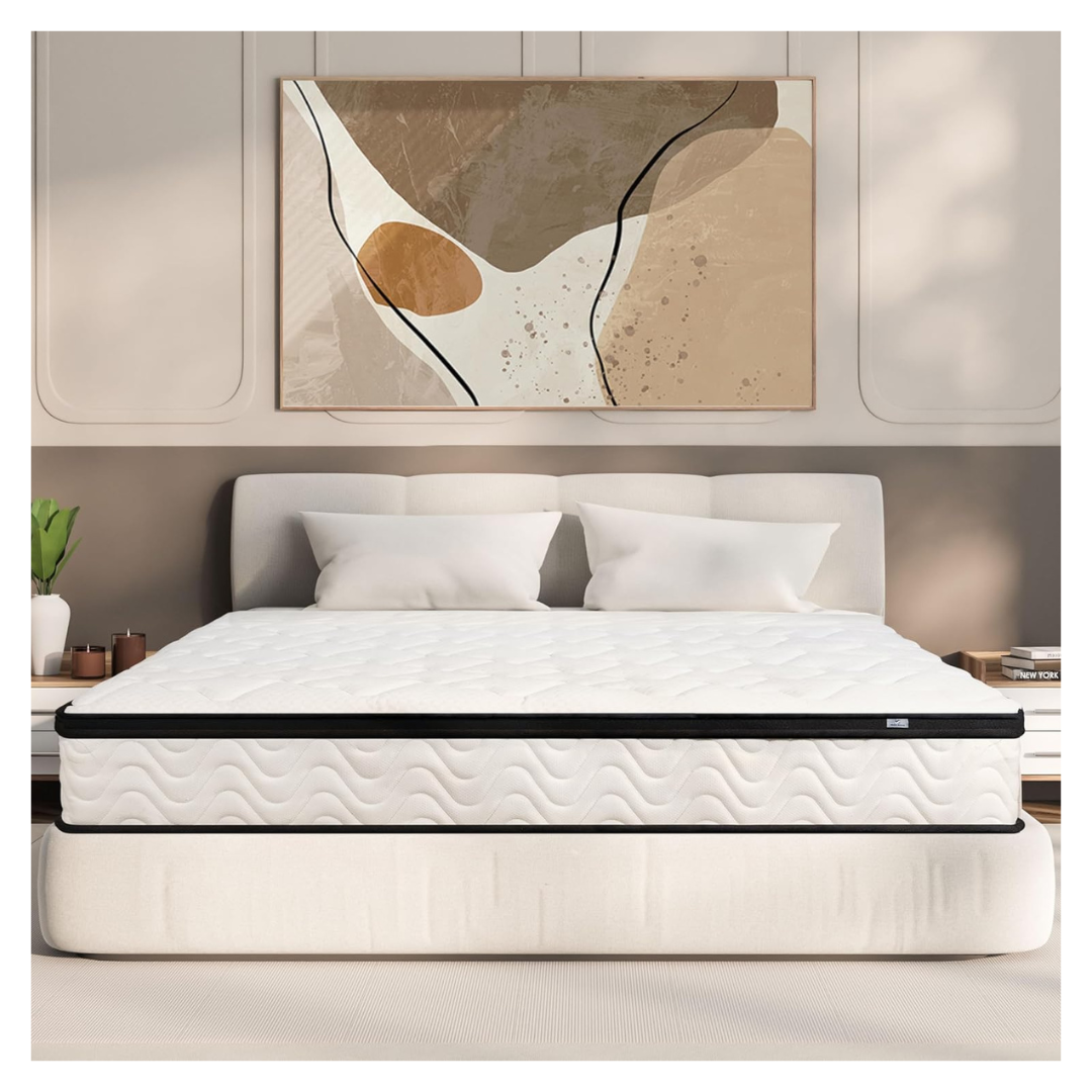 Molbius 10" Queen Size Memory Foam Hybrid Mattress