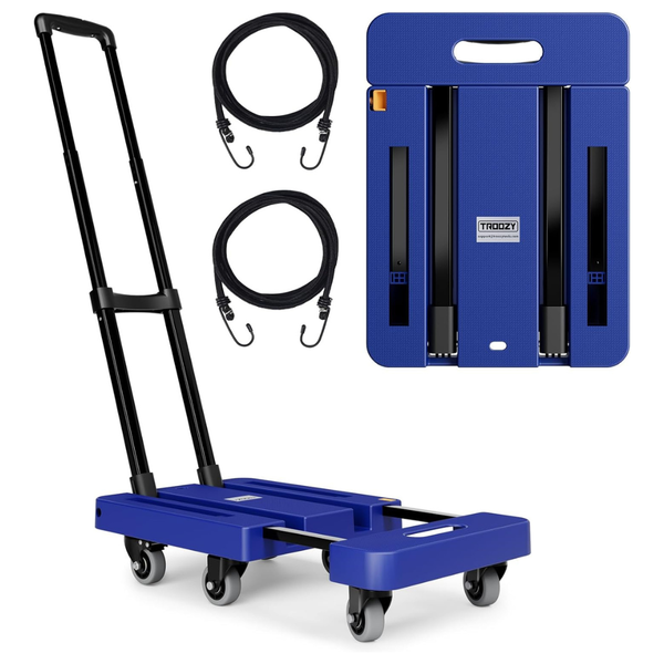 Heavy Duty Dolly Cart With 6 Wheels & 2 Elastic Ropes