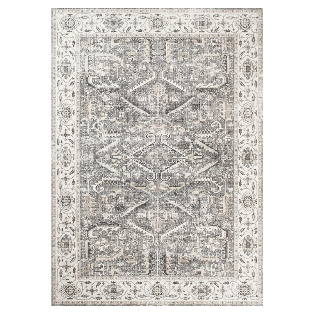 5' x 7' Non-Slip Washable Soft Large Vintage Rug
