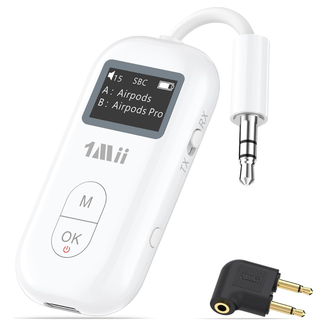 1Mii SafeFly Pro 3.5mm To Bluetooth 5.3 Transmitter Receiver