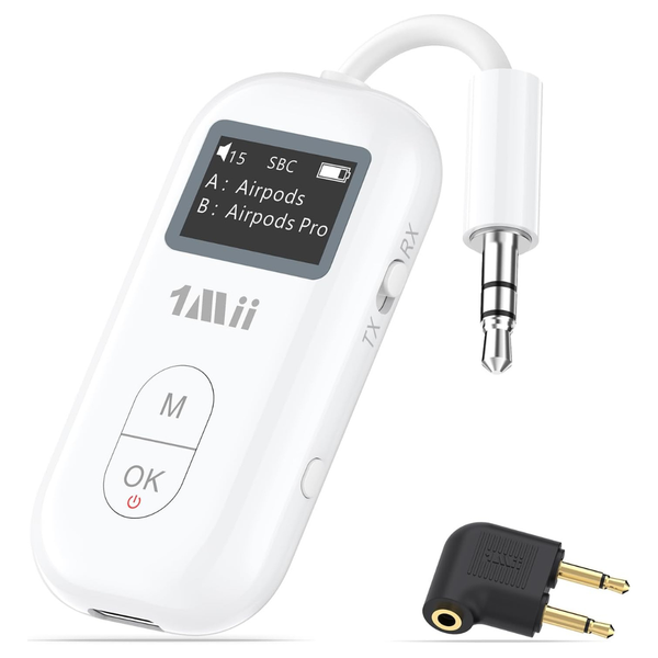 1Mii SafeFly Pro 3.5mm To Bluetooth 5.3 Transmitter Receiver
