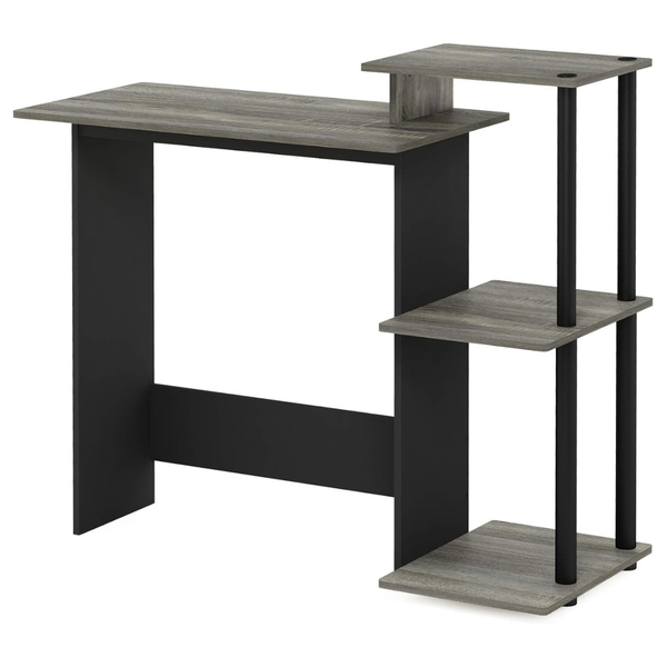 Furinno Efficient Home Computer Desk With Square Shelves
