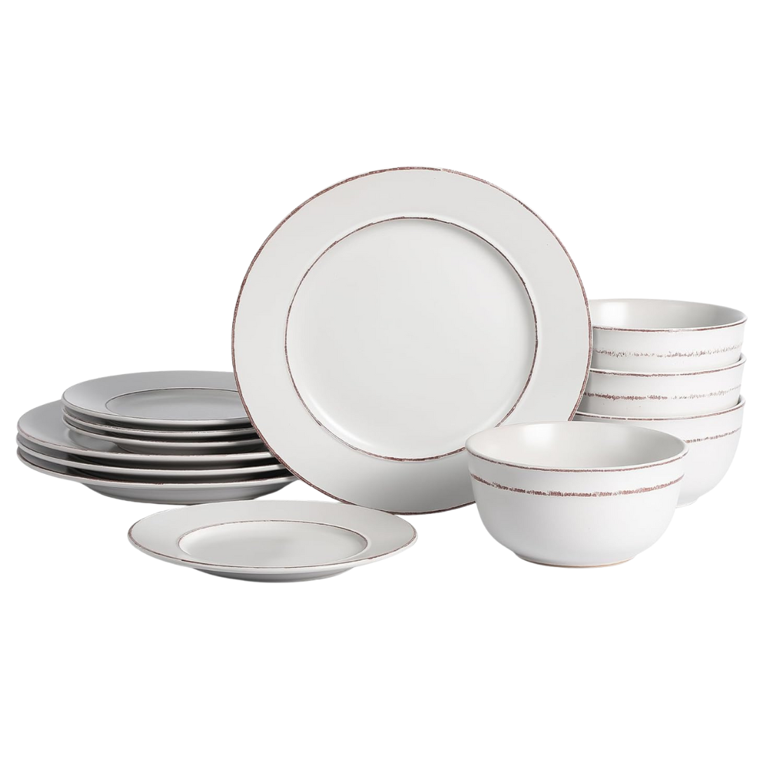 12-Piece Hazel Stoneware Dinnerware Set For 4